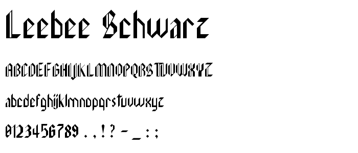 LeeBee Schwarz font